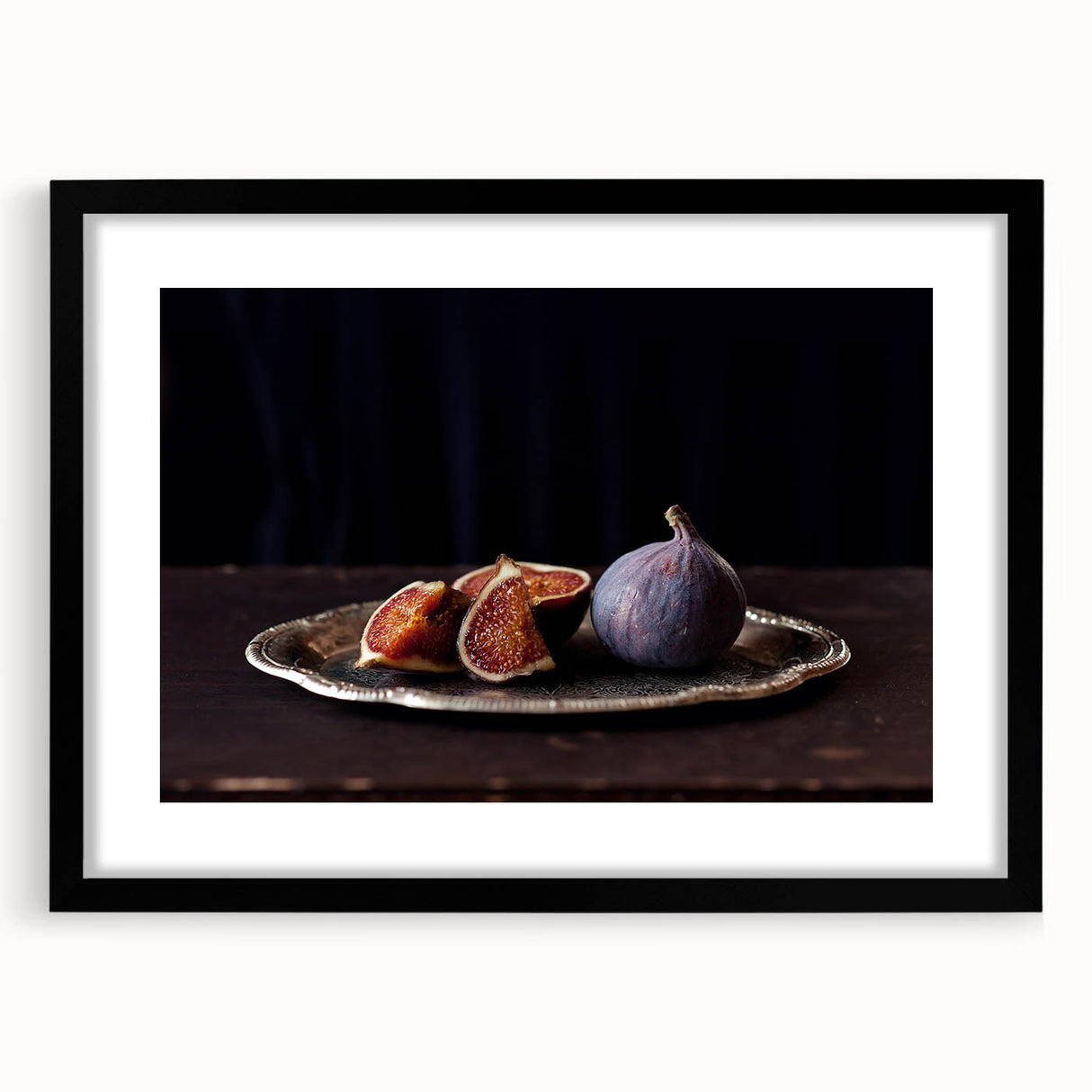 Extra large abstract art print featuring vibrant, colorful fruits on textured canvas, ideal for living room decor.