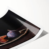 Extra large rolled print featuring line art flowers in black on a white background.