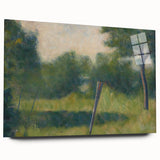 Landscape with Stake by Seurat: Peaceful Impressionist Wall Art Print