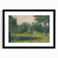 Landscape with Stake by Seurat: Peaceful Impressionist Wall Art Print