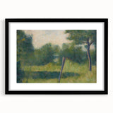 Landscape with Stake by Seurat: Peaceful Impressionist Wall Art Print