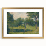 Landscape with Stake by Seurat: Peaceful Impressionist Wall Art Print