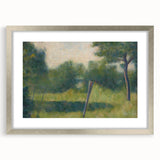 Landscape with Stake by Seurat: Peaceful Impressionist Wall Art Print
