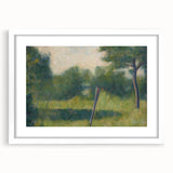 Landscape with Stake by Seurat: Peaceful Impressionist Wall Art Print