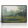 Landscape with Stake by Seurat: Peaceful Impressionist Wall Art Print