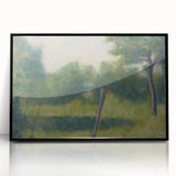 Landscape with Stake by Seurat: Peaceful Impressionist Wall Art Print