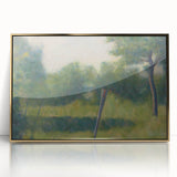Landscape with Stake by Seurat: Peaceful Impressionist Wall Art Print