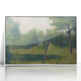 Landscape with Stake by Seurat: Peaceful Impressionist Wall Art Print