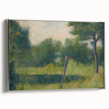 Landscape with Stake by Seurat: Peaceful Impressionist Wall Art Print