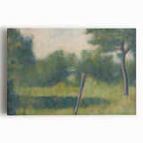 Landscape with Stake by Seurat: Peaceful Impressionist Wall Art Print