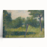 Landscape with Stake by Seurat: Peaceful Impressionist Wall Art Print
