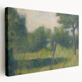 Landscape with Stake by Seurat: Peaceful Impressionist Wall Art Print