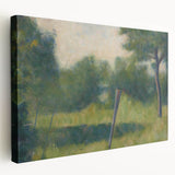 Landscape with Stake by Seurat: Peaceful Impressionist Wall Art Print