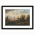Modern Landscape Art with Serene Fisherman Scene - Modern Wall Decor