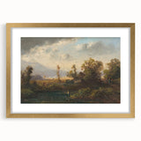 Modern Landscape Art with Serene Fisherman Scene - Modern Wall Decor