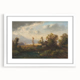 Modern Landscape Art with Serene Fisherman Scene - Modern Wall Decor