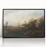 Modern Landscape Art with Serene Fisherman Scene - Modern Wall Decor