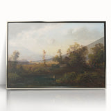 Modern Landscape Art with Serene Fisherman Scene - Modern Wall Decor