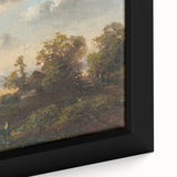 Modern Landscape Art with Serene Fisherman Scene - Modern Wall Decor