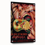 Guns N' Roses & Metallica Retro Wall Art – Vintage Concert Print