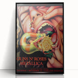 Guns N' Roses & Metallica Retro Wall Art – Vintage Concert Print