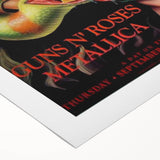 Guns N' Roses & Metallica Retro Wall Art – Vintage Concert Print