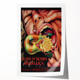 Guns N' Roses & Metallica Retro Wall Art – Vintage Concert Print