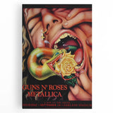 Guns N' Roses & Metallica Retro Wall Art – Vintage Concert Print