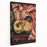 Guns N' Roses & Metallica Retro Wall Art – Vintage Concert Print