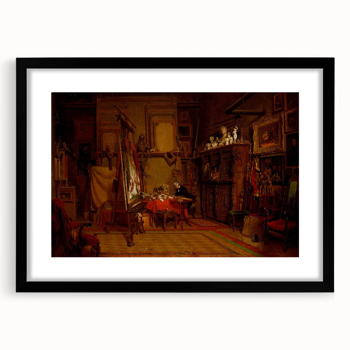 Realism Art Prints - An Artist's Studio by John Ferguson Weir Canvas Art