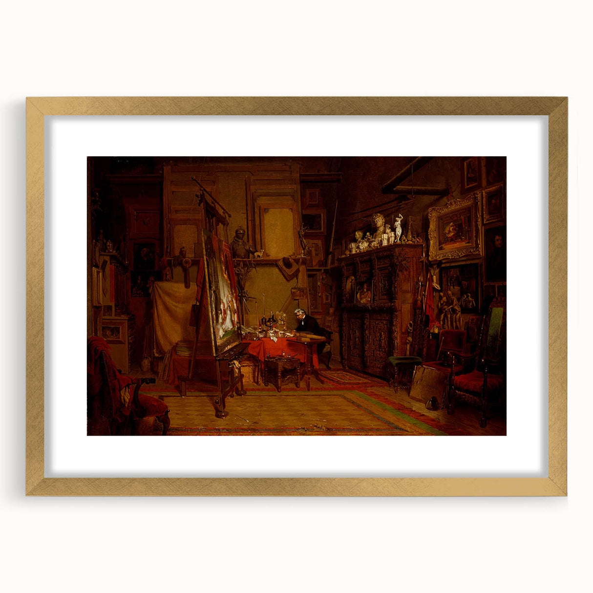 Realism Art Prints - An Artist's Studio by John Ferguson Weir Canvas Art
