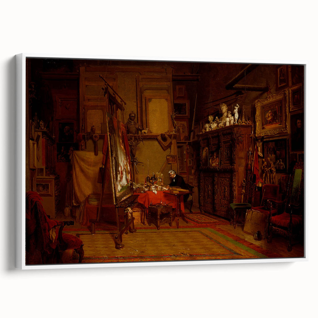 Realism Art Prints - An Artist's Studio by John Ferguson Weir Canvas Art