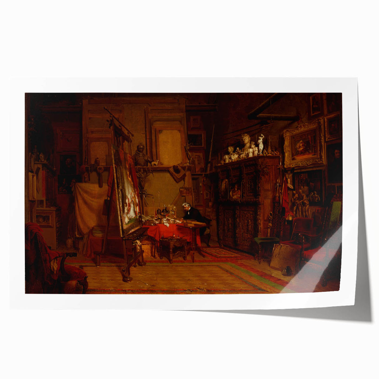 Realism Art Prints - An Artist's Studio by John Ferguson Weir Canvas Art