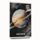 STEM Learning Wall Art - Saturn Planet Educational Space Poster