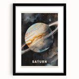 STEM Learning Wall Art - Saturn Planet Educational Space Poster