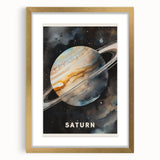 STEM Learning Wall Art - Saturn Planet Educational Space Poster