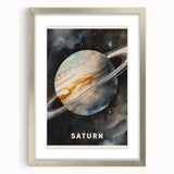 STEM Learning Wall Art - Saturn Planet Educational Space Poster