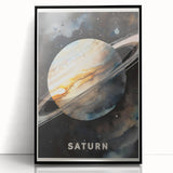 STEM Learning Wall Art - Saturn Planet Educational Space Poster