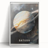 STEM Learning Wall Art - Saturn Planet Educational Space Poster