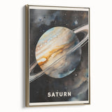 STEM Learning Wall Art - Saturn Planet Educational Space Poster