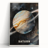 STEM Learning Wall Art - Saturn Planet Educational Space Poster