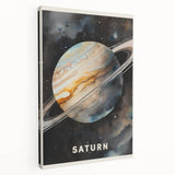 STEM Learning Wall Art - Saturn Planet Educational Space Poster