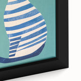 Children’s Wall Decor – Modern Striped Cat Illustration for Kids
