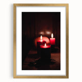 Extra large abstract art print featuring textured fall colors in a gold frame, ideal for living room decor.