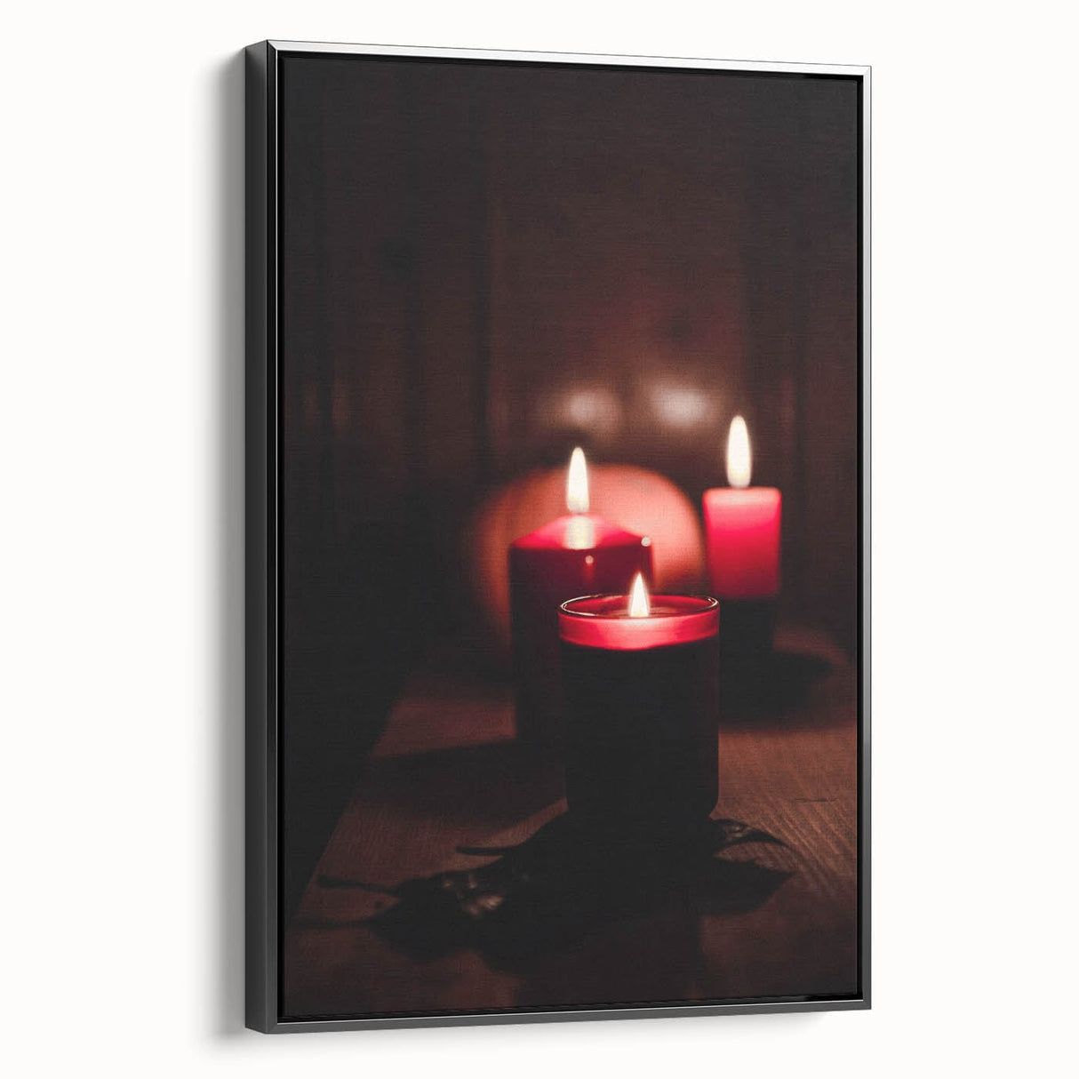 Black and white framed canvas depicting a vintage landscape scene, suitable for bedroom wall decor.