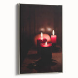 Framed canvas landscape art painting featuring a fall scene in muted earth tones, ideal for living room decor.