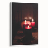 Vintage poster art of a fall scene on framed canvas, featuring a tree in vibrant autumn colors, ideal for living room decor.