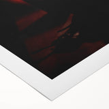 Art deco poster featuring an autumnal scene with rich orange and brown tones on rolled canvas.