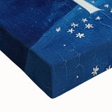 Dining Room Wall Decor – Blue & White Winter Forest Art Print