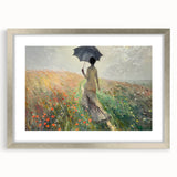 Abstract landscape wall art framed with a silver mat, showcasing vibrant colors and dynamic shapes, perfect for modern home decor and artistic expression.